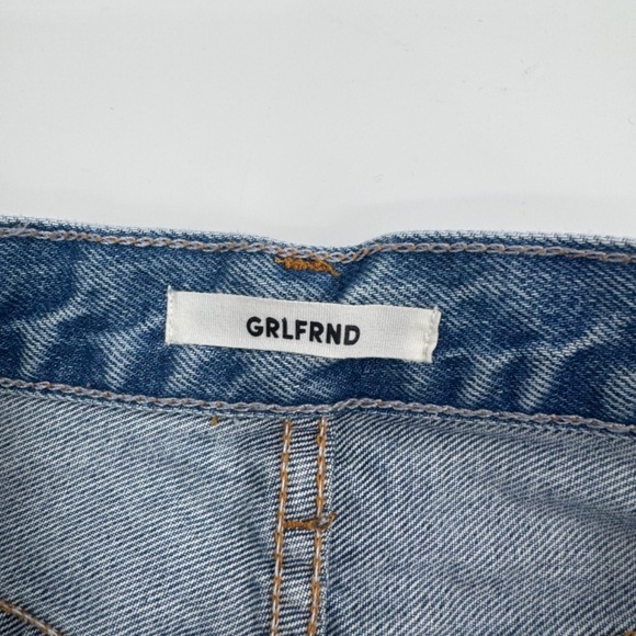 GRLFRND Jean Shorts Women 29 Blue Beverly Distressed Button Fly Light Wash Denim - Picture 7 of 14